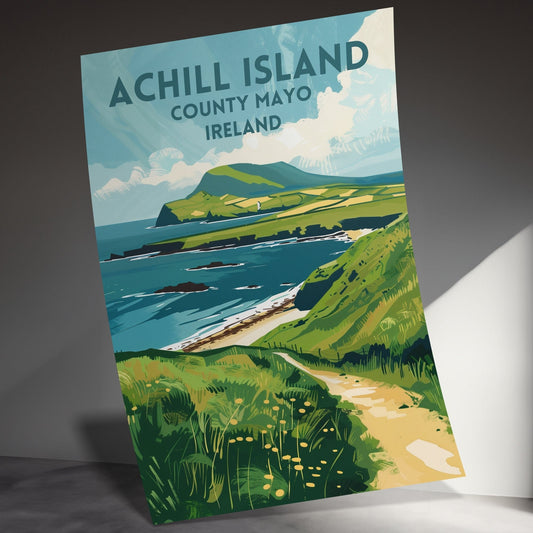 Achill Island County Mayo Ireland Travel Art Posters