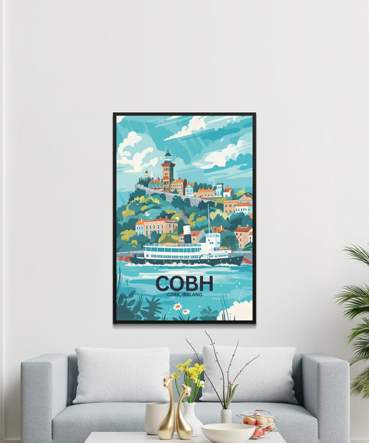 Beautiful Scenic Cobh Cork Ireland Landscape Art Posters