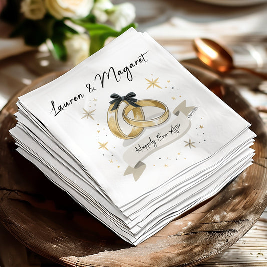 Beautifully Designed Wedding Event Napkin with Rings Image Napkin