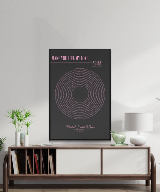 Custom Digital Song Lyrics Art - High-Quality Wall Decor