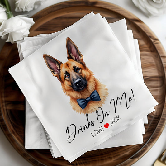 Custom Pet Portrait Napkin for Personalized Event Touch