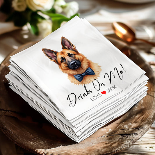 Custom Pet Portrait Napkin for Personalized Event Touch