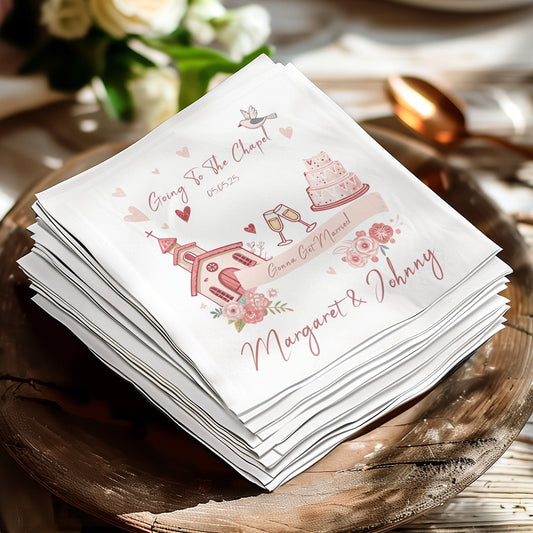 Going To The Chapel Personalized Napkin