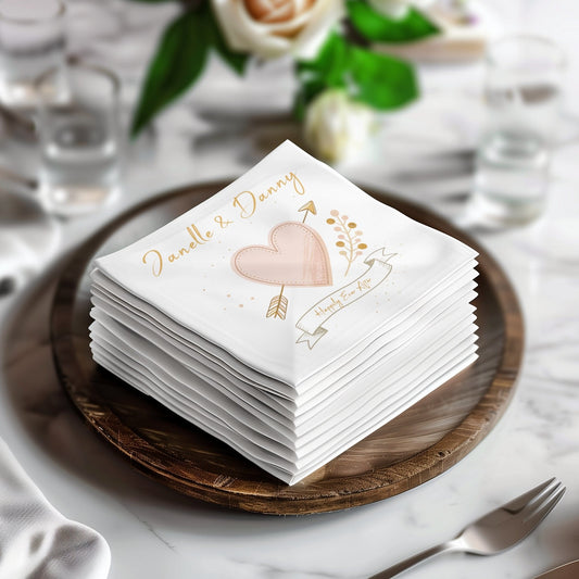 Happily Ever After Design Personalized Wedding Napkin