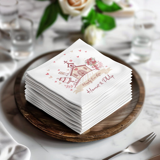 Happily Ever After Wedding Event Custom Napkin