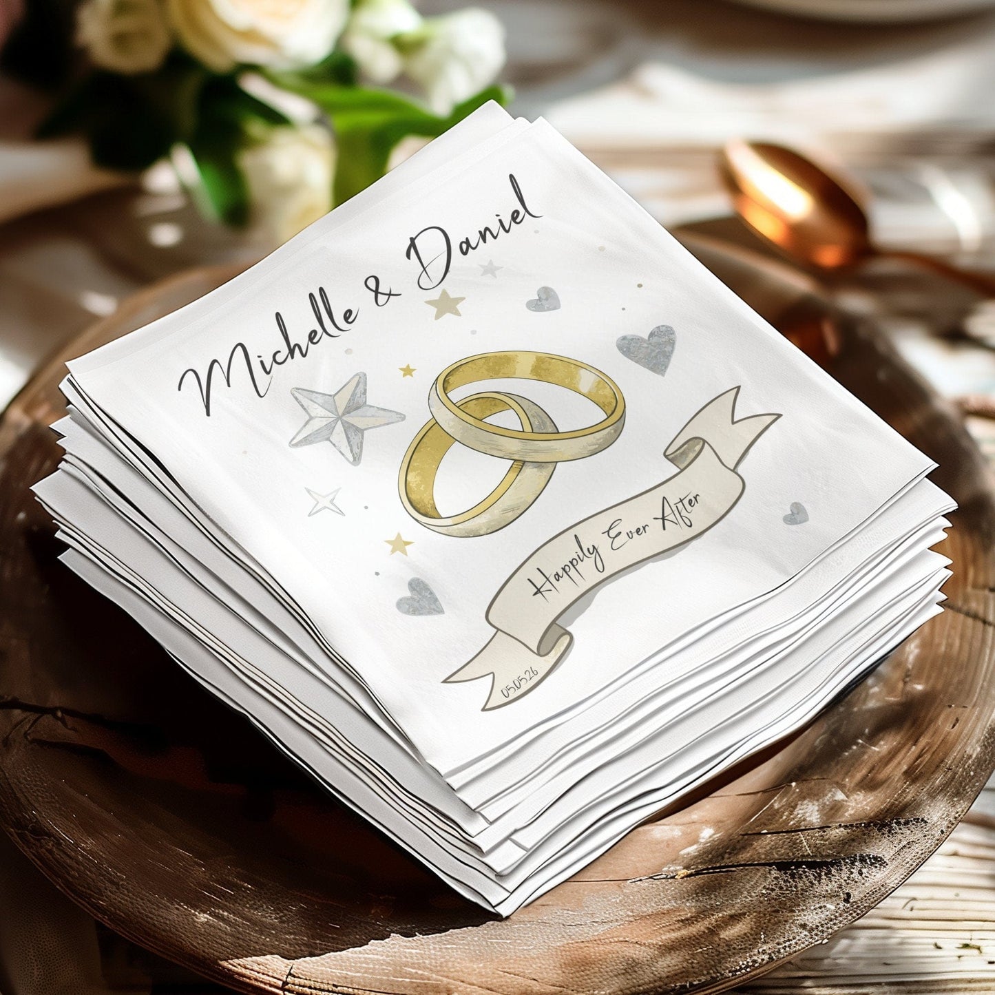 Happily Ever After Wedding Event Napkin