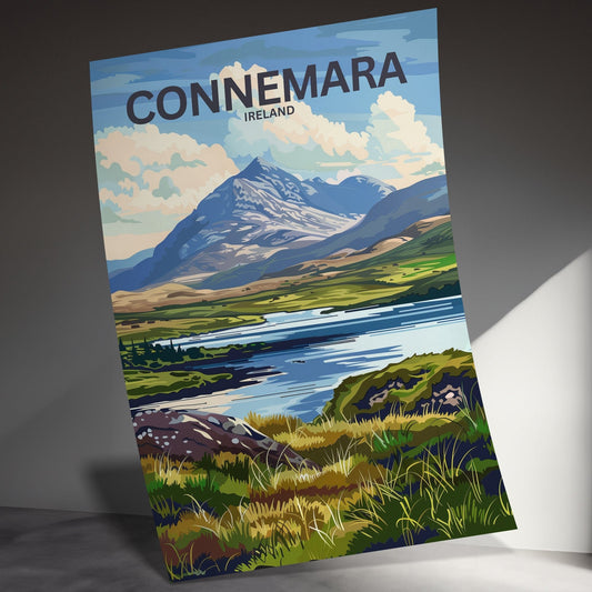 Majestic Connemara Ireland Landscape Art Travel Posters