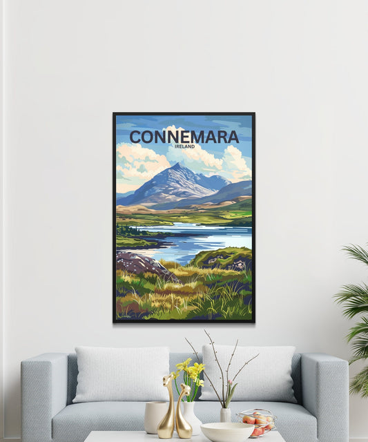 Majestic Connemara Ireland Landscape Art Travel Posters