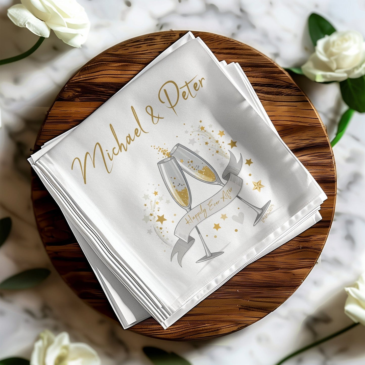 Personalised Happily Ever After Napkin