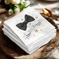 Personalized Wedding Black Bow Elegant Napkin