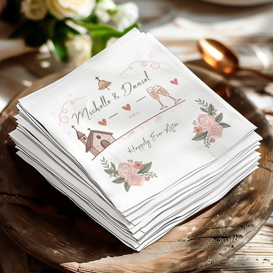 Personalized Wedding Event Printed Napkin