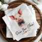 Raise Your Glass Custom Wedding Pet Portrait Napkin