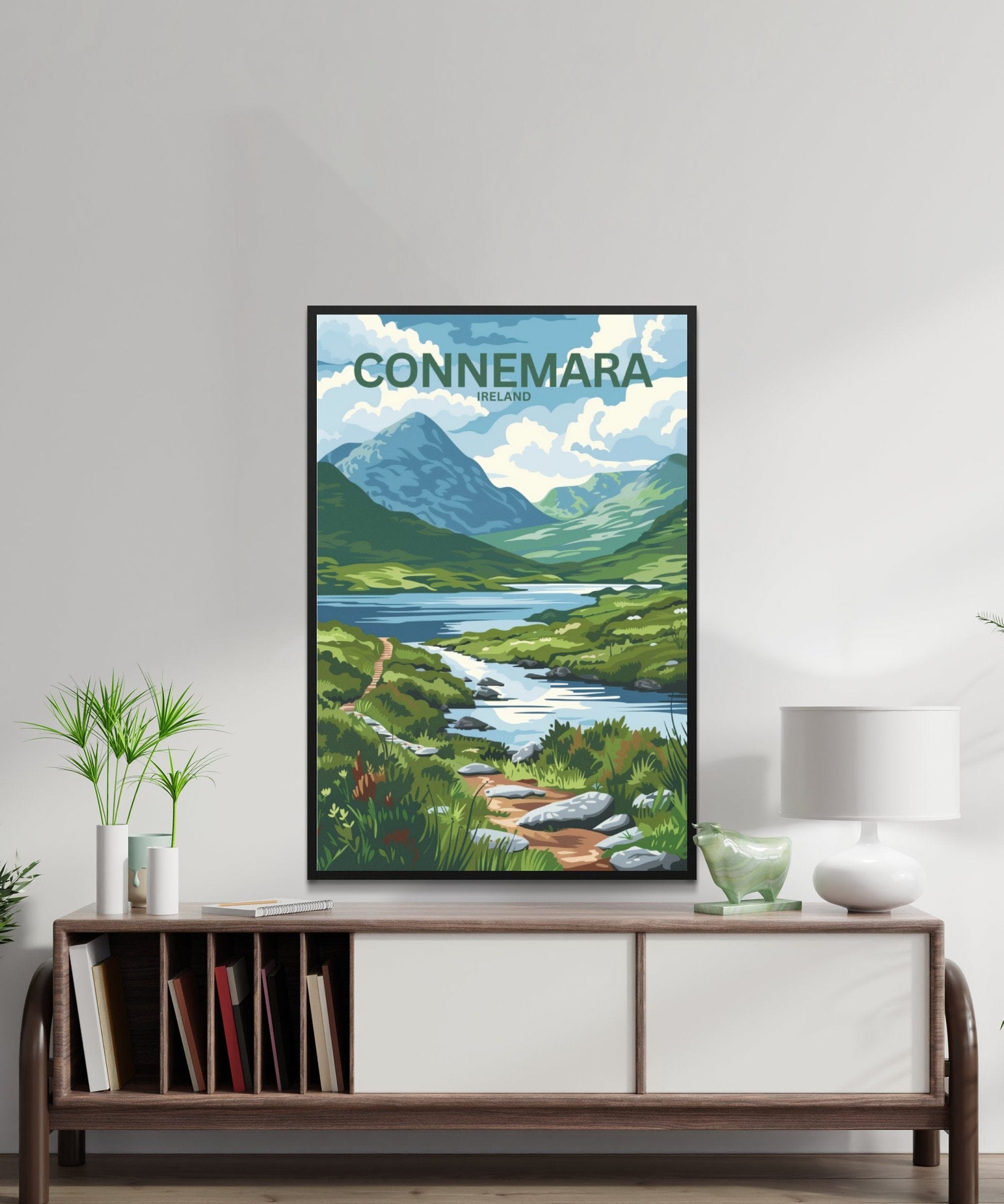 Scenic Connemara Landscape Art Ireland Posters