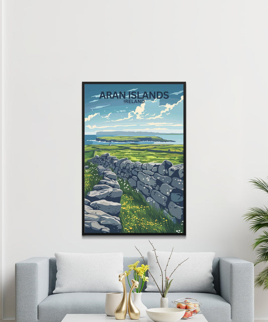 Stunning Aran Islands Ireland Landscape View Posters