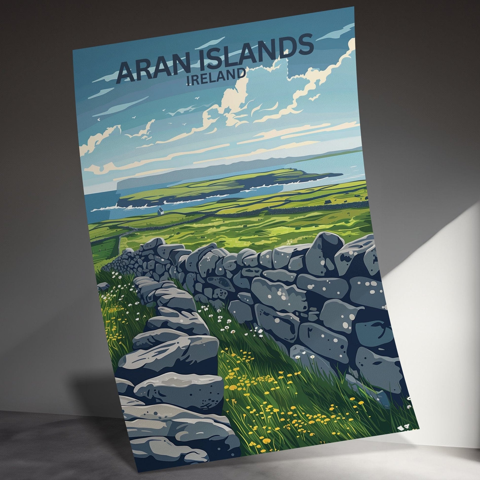 Stunning Aran Islands Ireland Landscape View Posters