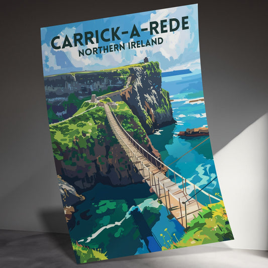 Stunning Carrick-A-Rede Bridge Northern Ireland Posters