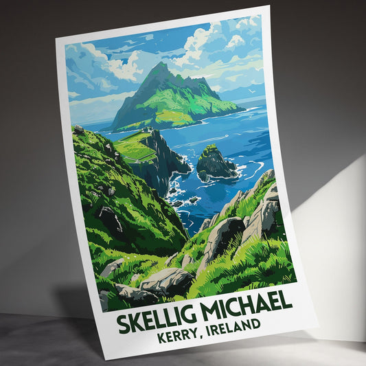 Stunning Skellig Michael Scenic View Ireland Posters